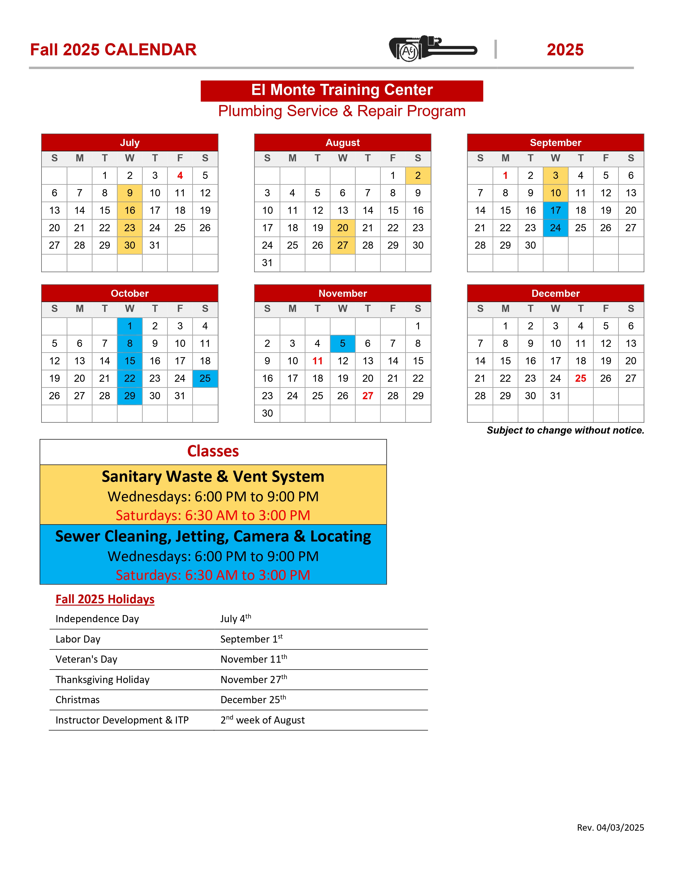Bakersfield Spring 2025 Landscape Fitter Calendar
